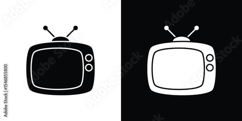 Television icon of a flat style vector