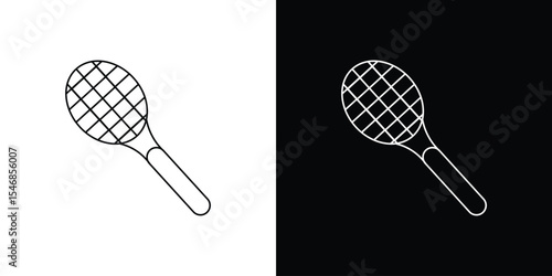 Tennis racket icon of a flat style vector