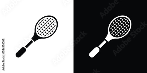 Tennis racket icon of a flat style vector