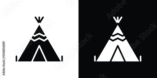 Tent icon of a flat style vector