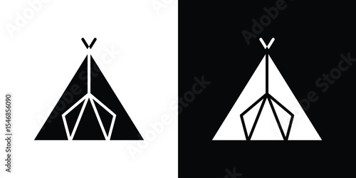 Tepee icon of a flat style vector