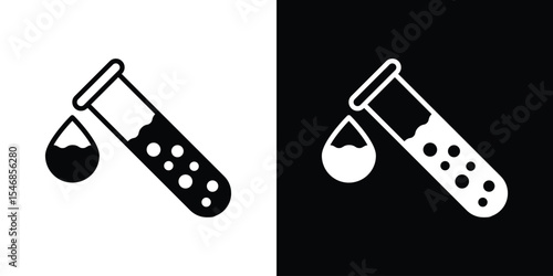 Test tube icon of a flat style vector
