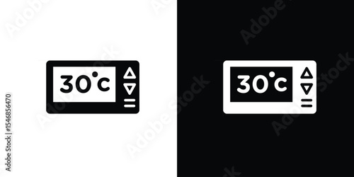 Thermostat icon of a flat style vector