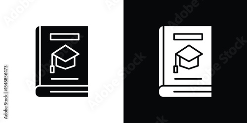 Thesis icon of a flat style vector