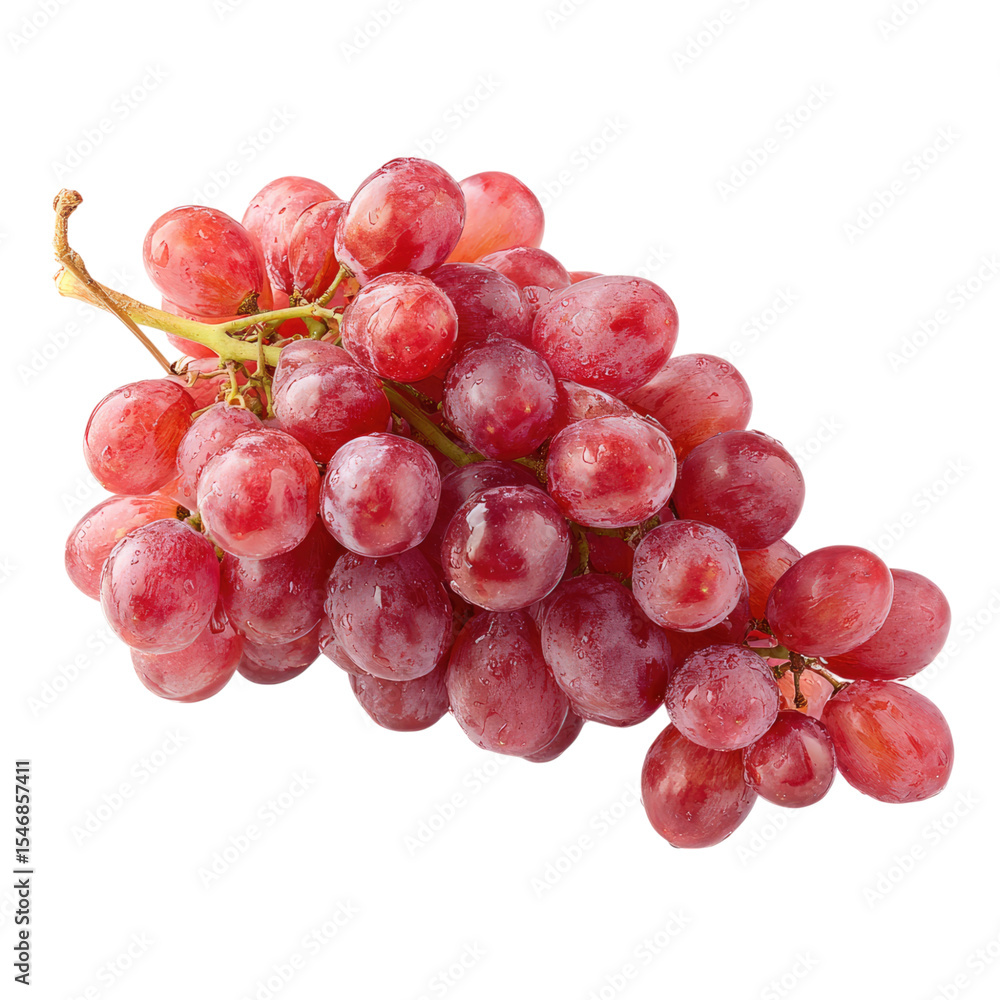 Fototapeta premium A Bunch of Fresh Red Grapes Ready to Eat, Juicy and Sweet