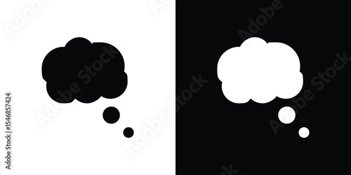 Thought bubble icon of a flat style vector