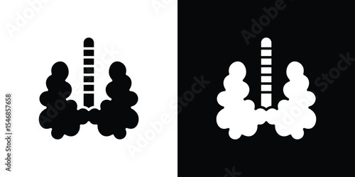 Thyroid gland icon of a flat style vector