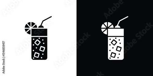 Tom Collins icon of a flat style vector