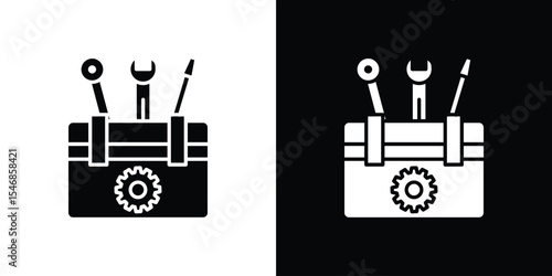 Toolbox icon of a flat style vector
