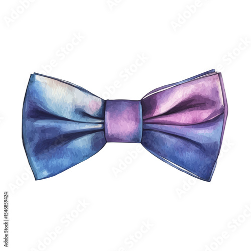Cummerbund, watercolor clipart vector, isolated on a white background.