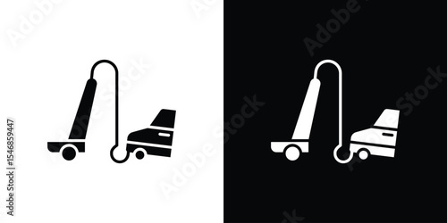 Towed car icon of a flat style vector