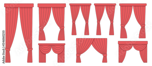 Red Curtain Collection Various Styles Interior Design