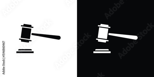 Trial hammer icon of a flat style vector