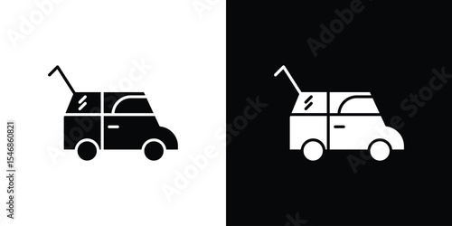 Trunk open icon of a flat style vector