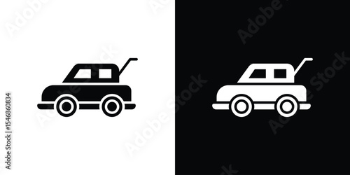 Trunk open icon of a flat style vector
