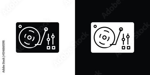 Turntable icon of a flat style vector