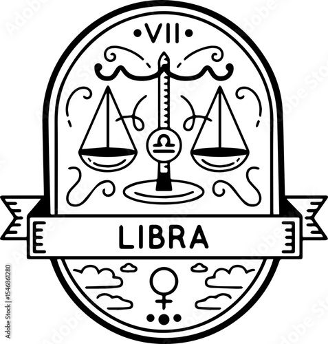 Libra Star Sign SVG / Vector Design