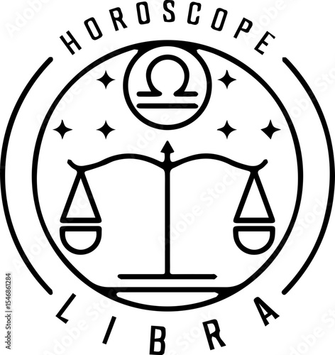 Libra Star Sign SVG / Vector Design