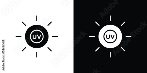 UV icon of a flat style vector