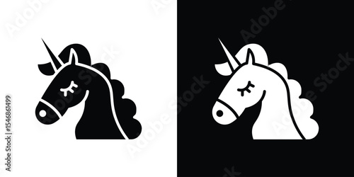 Unicorn icon of a flat style vector