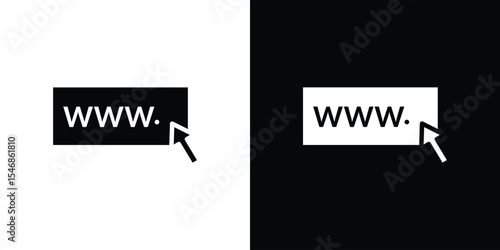 Url icon of a flat style vector