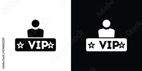 VIP person icon of a flat style vector