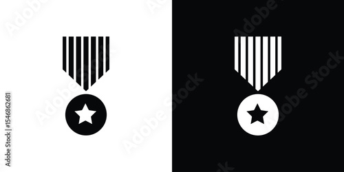 Veteran icon of a flat style vector