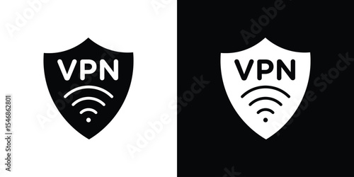 Virtual private network icon of a flat style vector