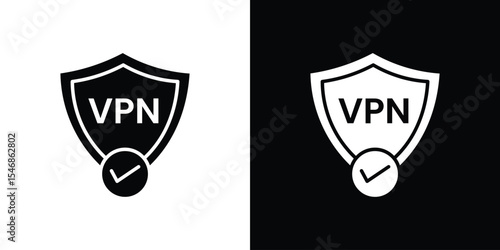 Virtual private network icon of a flat style vector