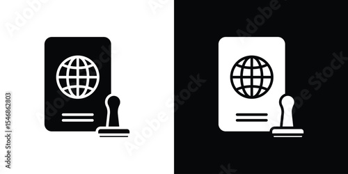 Visa icon of a flat style vector