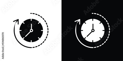 Wait time icon of a flat style vector