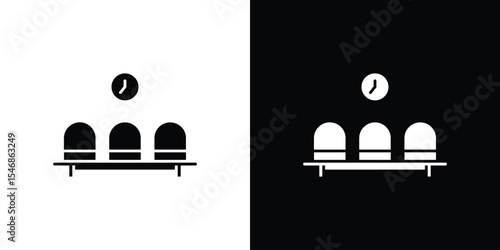 Waiting Room icon of a flat style vector