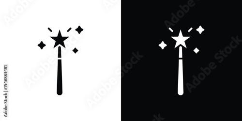 Wand icon of a flat style vector