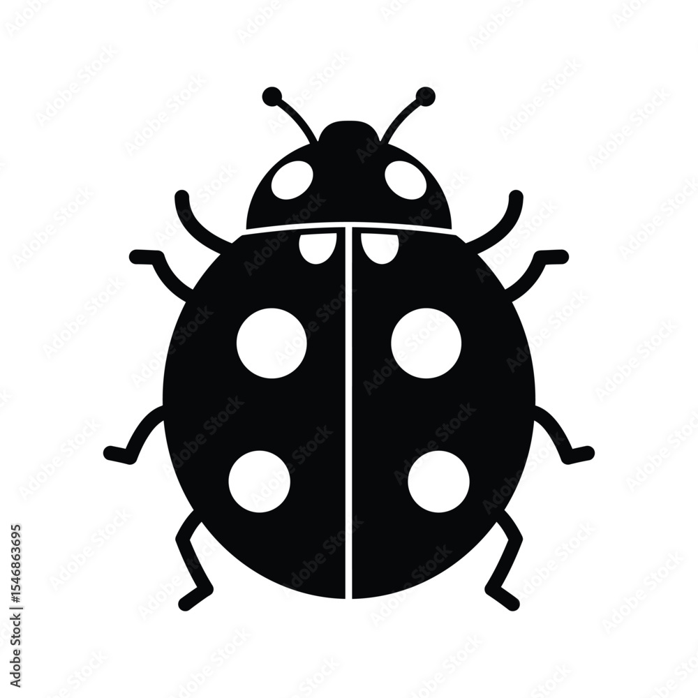 Ladybug Silhouette A Simple Vector Illustration of a Ladybird Ladybug Silhouette A Simple Vector Illustration of a Ladybird