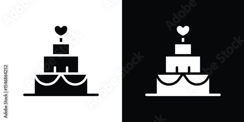 Wedding cake icon of a flat style vector