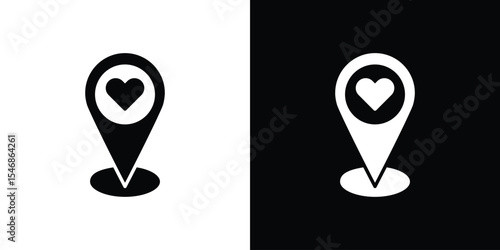 Wedding Location icon of a flat style vector