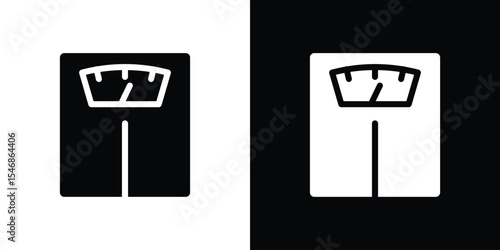 Weight scale icon of a flat style vector