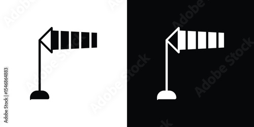 Windsock icon of a flat style vector