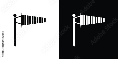 Windsock icon of a flat style vector