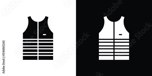 Working vest icon of a flat style vector
