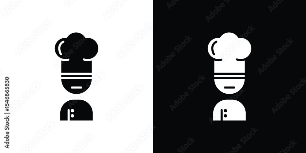 Fototapeta premium Chef icon of a flat style vector