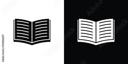 open book icon of a flat style vector