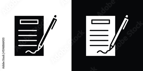 signature file icon of a flat style vector