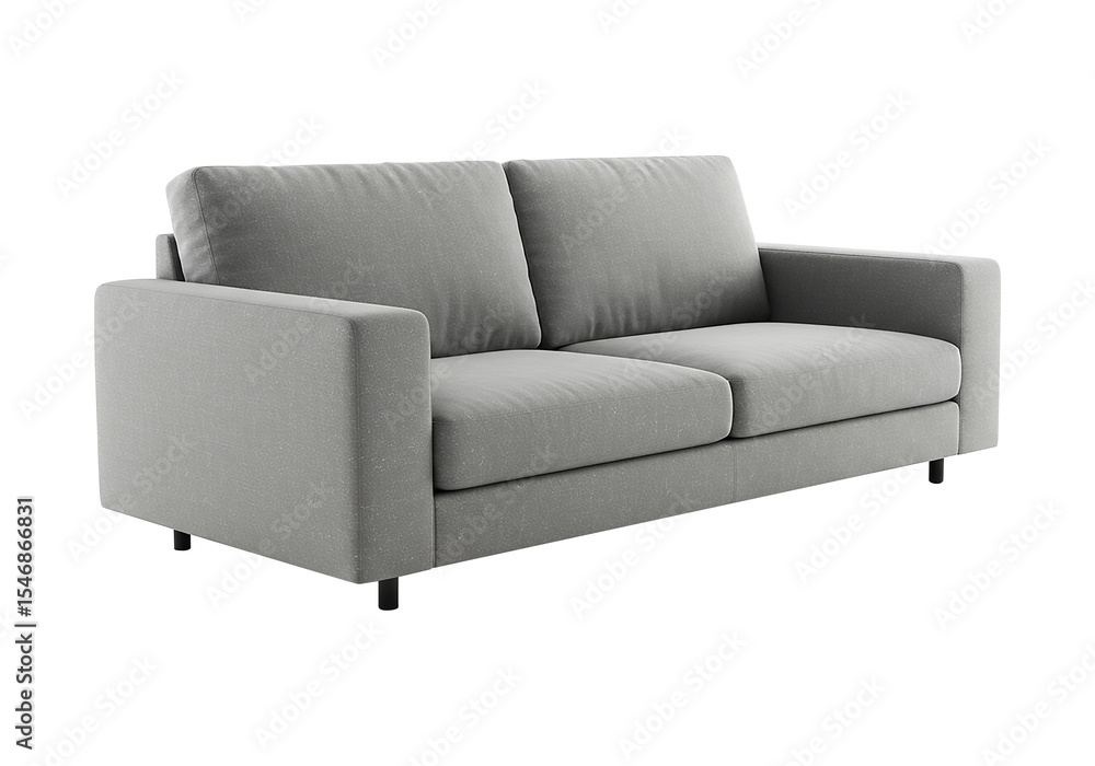 Fototapeta premium Modern Grey Sofa Comfortable and Stylish Living Room Furniture Design