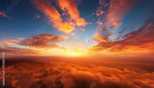 orange sky background with summer background