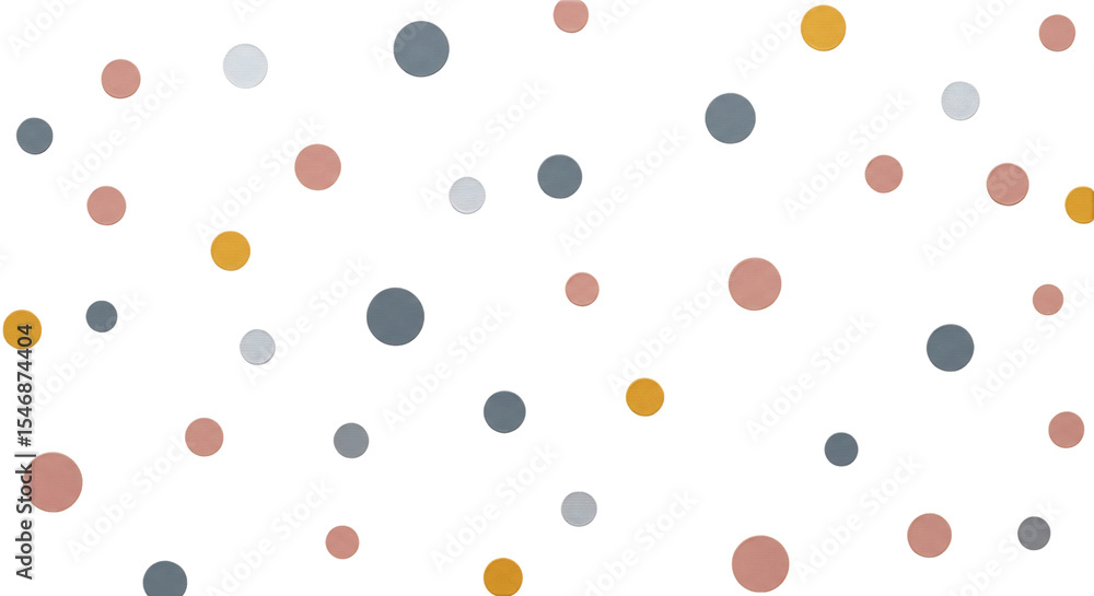 Scattered pastel pink, grey, and yellow dots form a playful abstract pattern on a crisp white background. This modern and minimalist design is a versatile graphic resource for digital wallpaper Scattered pastel pink, grey, and yellow dots form a playful abstract pattern on a crisp white background. This modern and minimalist design is a versatile graphic resource for digital wallpaper