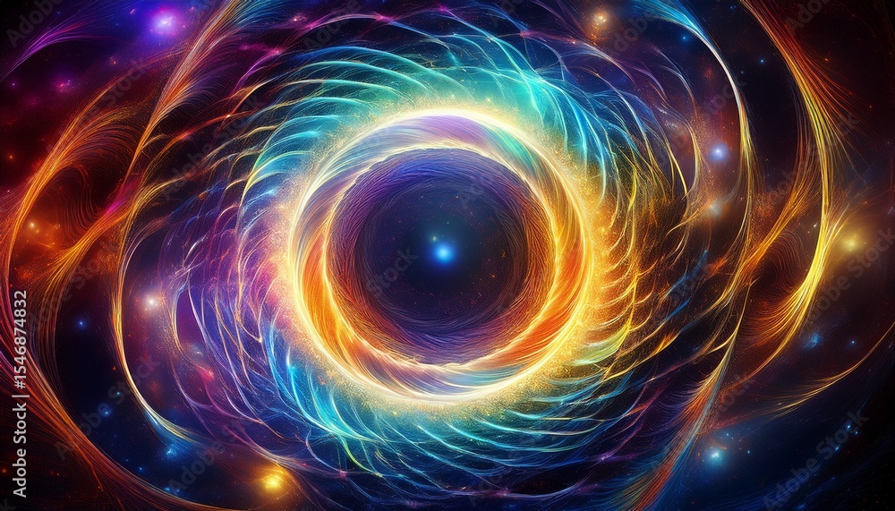 Obraz premium quantum energy abstract physics science innovation futuristic plasma vortex background with vibrant colors and dynamic energy flow