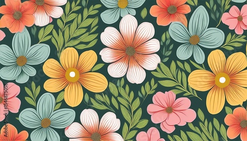 flowers nature ready for use natural floral pattern