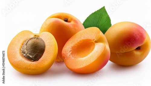apricots isolated on white background