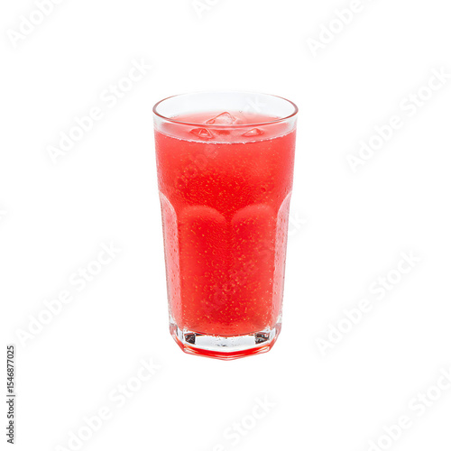 Wallpaper Mural Icy strawberry slushie drink in a glass with vibrant red color Torontodigital.ca